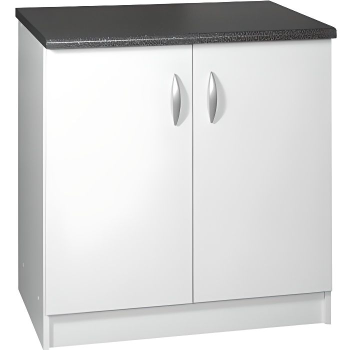Meuble cuisine bas 80 cm 2 portes OXANE cappuccino