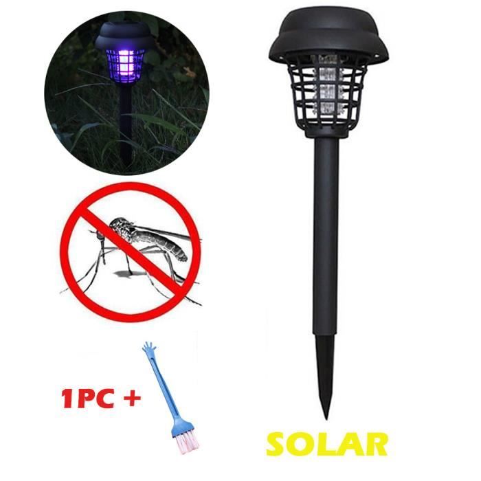 Jardin de lampe de tueur d'insectes de Zapper d'insecte d'insecte d'insecte de moustique de lumière LED actionné solaire - 373