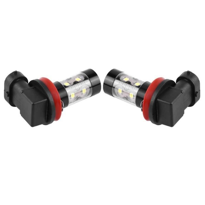 Ampoule antibrouillard LED 2 pcs H8 H11 12V-24V 50W Voiture Haute Puissance Brouillard LED Brouillard Ampoules De Jour