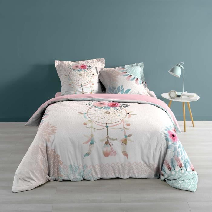 CDAFFAIRES-Parure de lit 260 x 240 cm flanelle Machupicchu