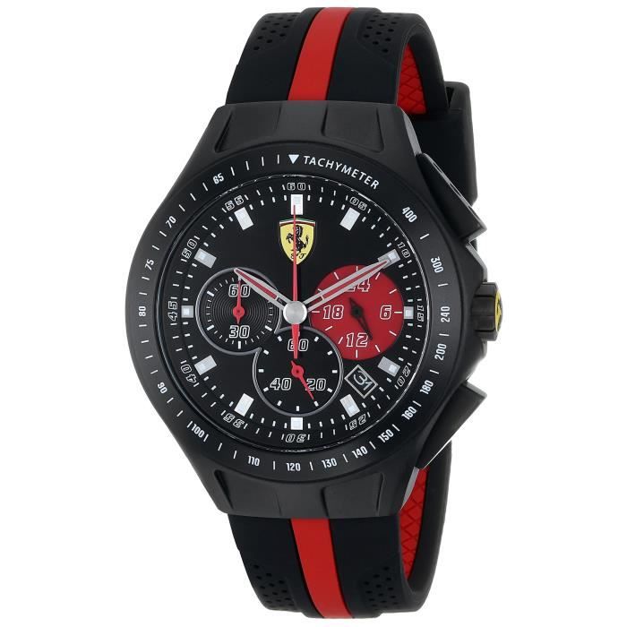 FERRARI Jour 0830023 course Affichage analogique Quartz Black Watch MLQUQ