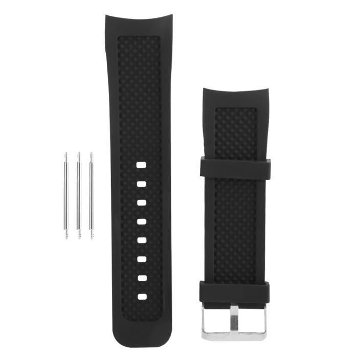 Bracelet de montre en silicone de 22 mm, pièce de rechange réglable pour montre-bracelet-1SHC