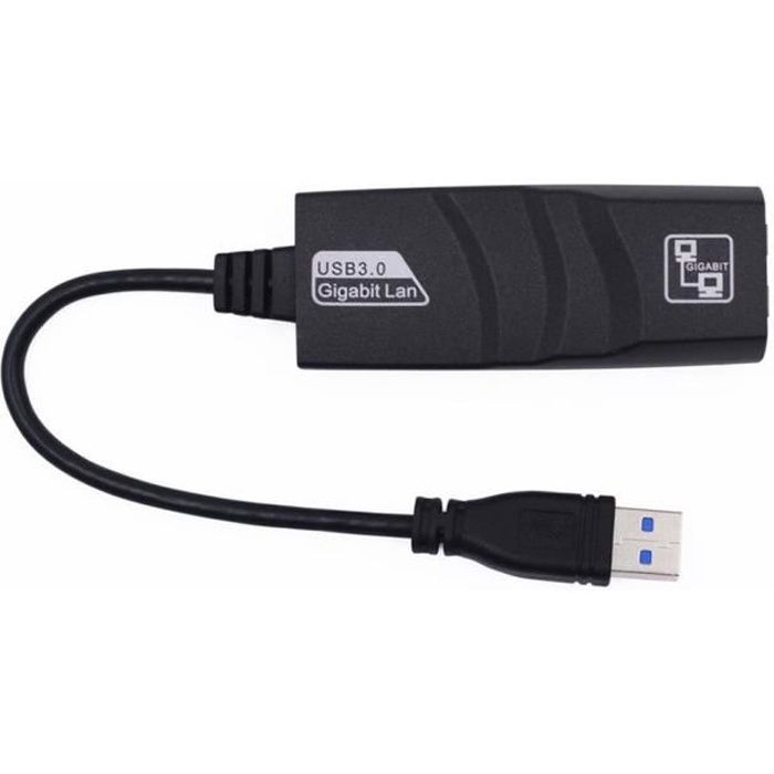 Adaptateur Ethernet USB - LESHP - USB 3.0 à RJ45 - Gigabit - Léger ...