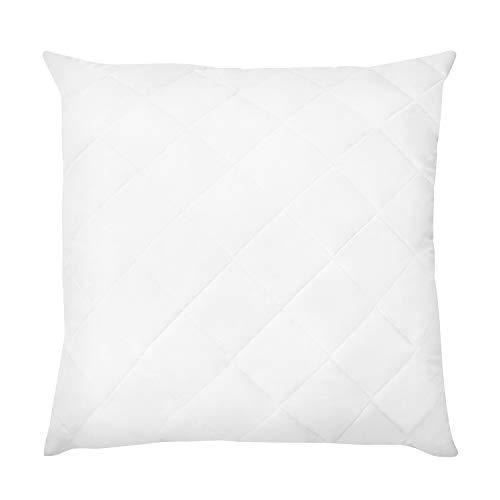 80x80 Oreiller 80x80 cm en polyester matelassée bords blanche confort maximum housse microfibre