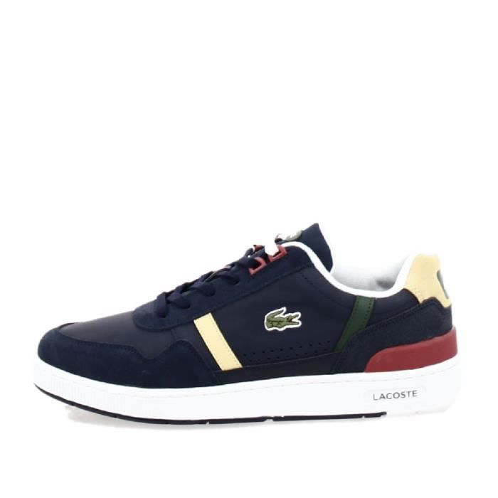 Basket Lacoste T-CLIP 0722 2SMA - Réf. 43SMA0061-2M3. Couleur : Bleu. Détails. - Tige en cuir. - Fermeture à lacets. - Semelle en