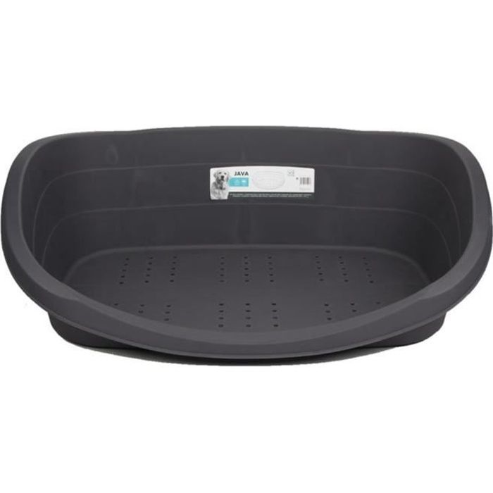 MPETS Corbeille Java en plastique XL - Gris - Pour chien