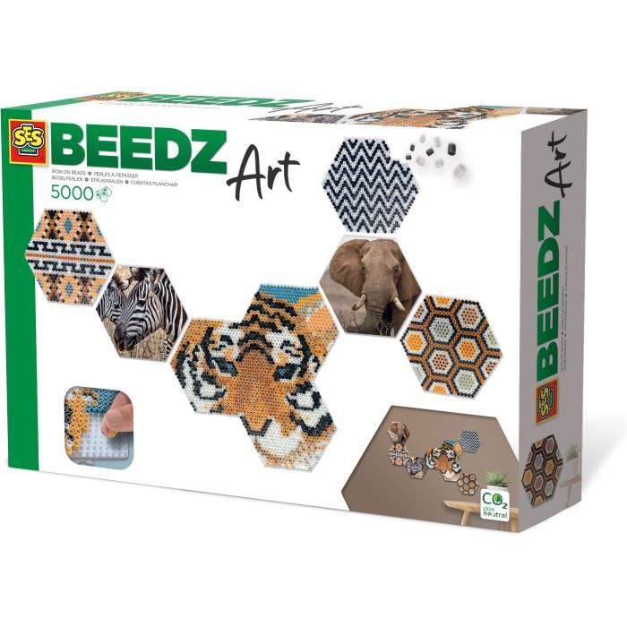 SES CREATIVE - Beedz Art - Hex tiles safari