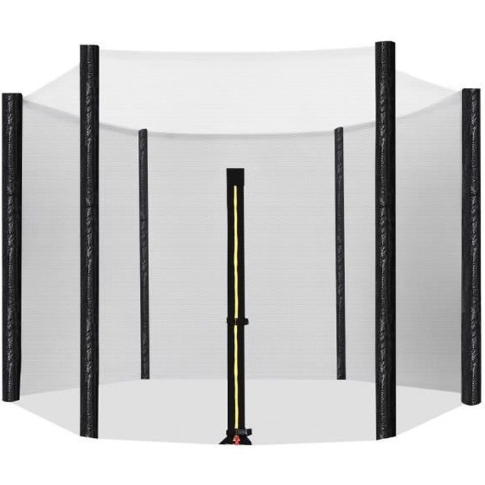SONGMICS Filet de sécurité pour trampoline - Ø 244 cm - Filet de remplacement pour 6 poteaux droits - Filet rond - STN8FT