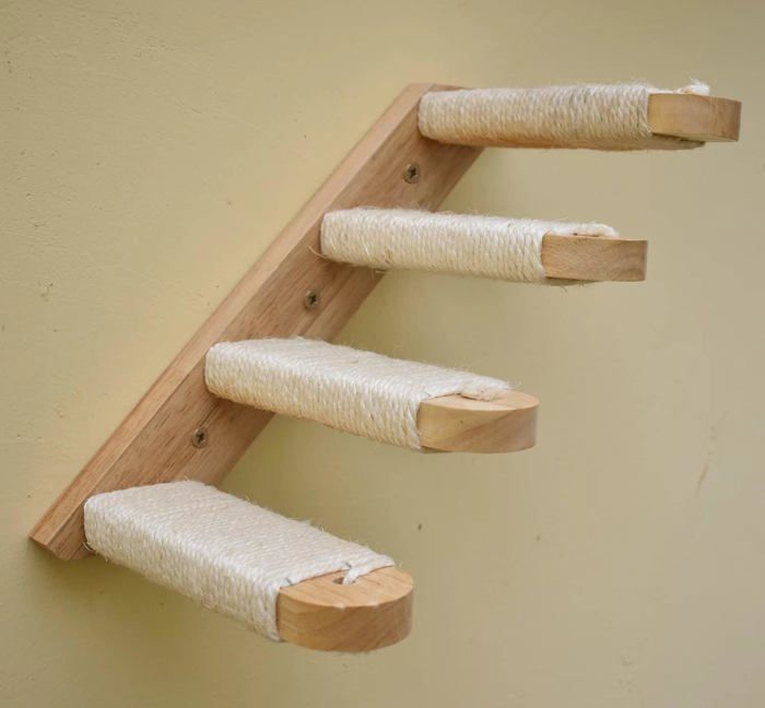 Arbre Chat Mural Étagère Murale Pour Chat, Comprenant Une Maison Pour Chat, Un Griffoir Pour