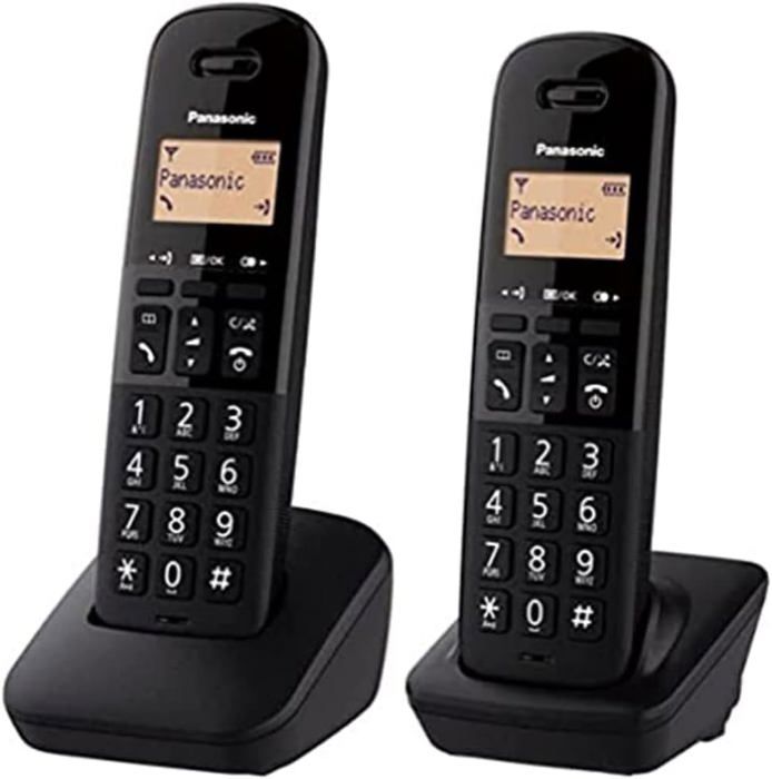 Téléphones sans fil Panasonic DECT 6.0 avec répondeur numérique, 3 combinés, noir | Canadian Tire