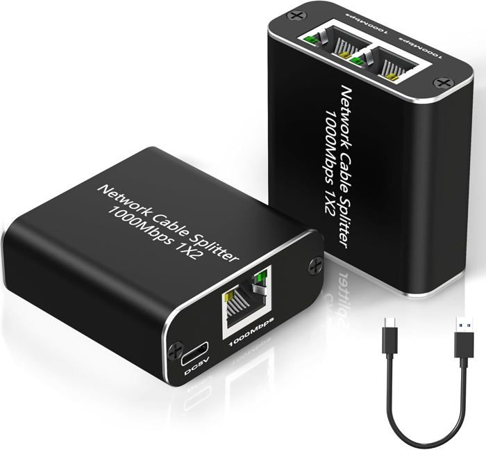Switch Ethernet 1 Vers 3 RJ45 - Répartiteur Réseau Gigabit 1000Mbps - Pour Ordinateur, Routeur, TV
