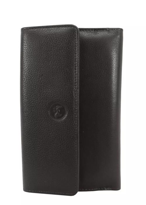 Syl'la Cercle Compagnon Tout En Un Porte Chéquier Pour Femme - Simili Cuir Noir Élégant Et Pratique