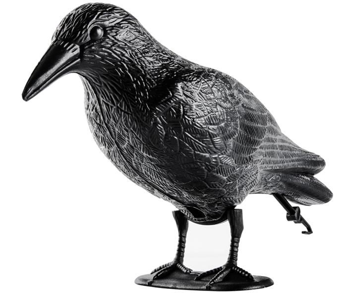 Lot De 4 Corbeaux En Plastique Anti-pigeons - Épouvantails à Poser Ou Suspendre - Pour Jardin, Balcon, Toit - Noir - 19x13x29 Cm