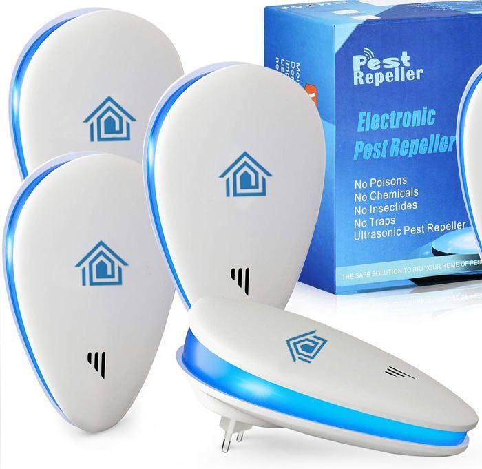 ltrason Anti Moustique 4 Pack Ultrason Souris et Rats & Insectes Répulsif Électronique Répulsif Ultrason Anti-Rongeurs Insectes