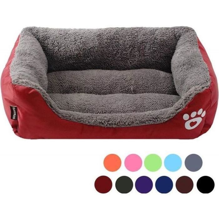 Meilleurs prix pour Weiqiao® Coussin Chien Chat Panier Ultra Doux Respirant Lit Chaud en Tissu Oxford pour Chien Petite - RougeS
