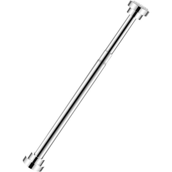 Tringle de placard réglable en acier inoxydable sans perforation pour suspendre vêtements 55 à 85 cm