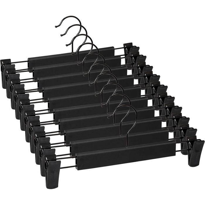 Lot de 10 cintres Lamitocs avec crochets réglables antidérapants et solides cintres peu encombrants pour pantalons