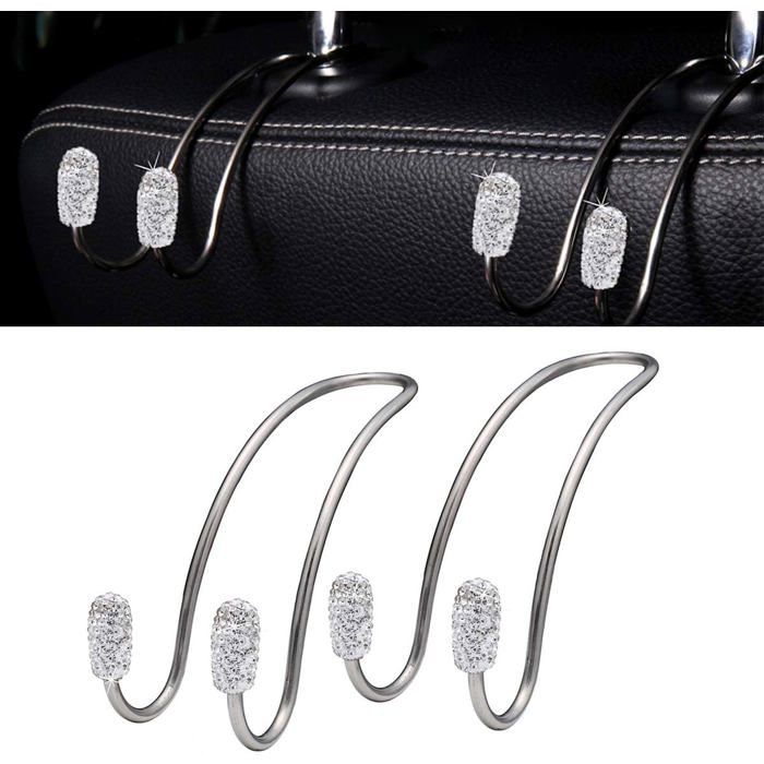 Lot De 4 Crochets Doubles Pour Appuie-tête Voiture – Organisateurs Multifonctions Sacs & Téléphone
