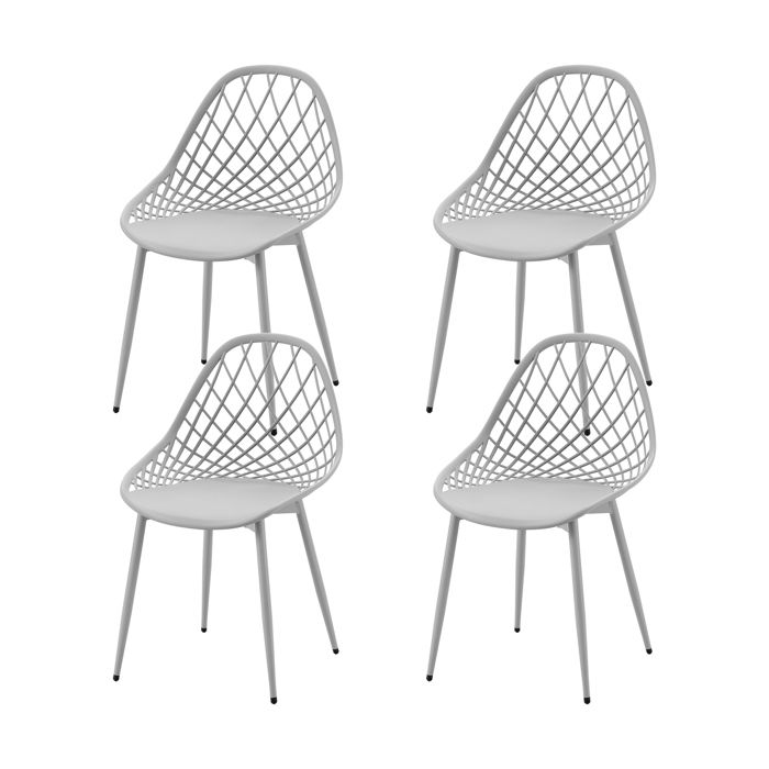 EGGREE Lot de 4 Chaise scandinave avec Pieds en métal Chaise Salon Cuisine Confortable Chaise Salle a Manger Gris EGGREE Lot de 4 Chaise scandinave avec Pieds en métal Chaise Salon Cuisine Confortable Chaise Salle a Manger Gris