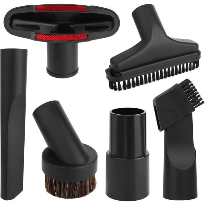Ensemble daccessoires pour aspirateur 6 pièces - Buses daspirateur - Brosses universelles pour aspirateur de meubles Accesso