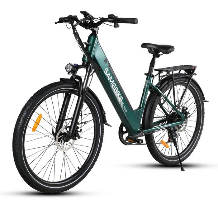 Vélo Electrique Samebike RS-A01 Pro - 500 W - 36 V 15 Ah - Vitesse Max 35 km/h Vélo Electrique Urbain Femme Cadre 26 Pouces Vert