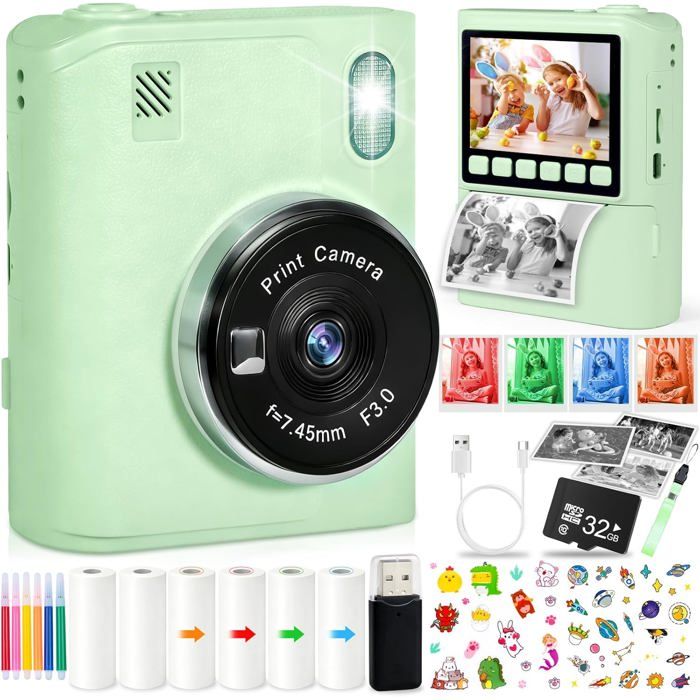 YADODO Appareil Photo Instantané Enfant 1080P – Avec Papier Impression, Carte 32Go, Cadeau Fille Garçon 3-12 YADODO Appareil Photo Instantané Enfant 1080P – Avec Papier Impression, Carte 32Go, Cadeau Fille Garçon 3-12