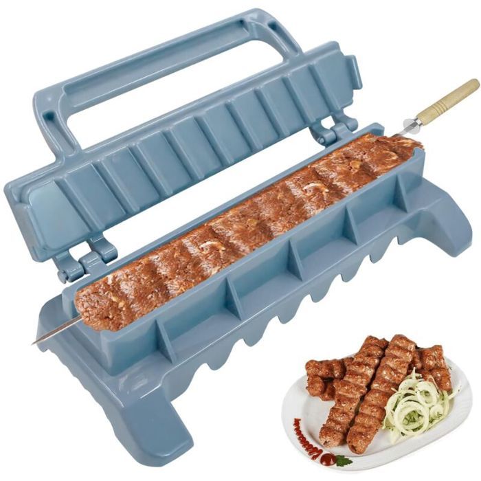 Presse à brochettes - PZCC - Facile à utiliser - Plastique ABS - 28 5x12 3x7 cm - Compact - Facile à nettoyer