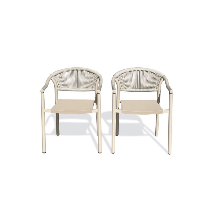 Lot de 2 fauteuils de jardin - Grège - SUMBA Lot de 2 fauteuils de jardin - Grège - SUMBA