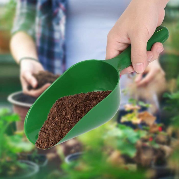 Cuillère À Plastique Durable Avec Motif De Fleurs – Cuillère À Terre De 35 Cm Pour Le Jardinage – Outil De Jardin En Plastique Rob