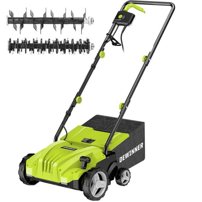 Scarificateur émousseur électrique DEWINNER 1500W 2 en 1 Scarificateur Aérateur