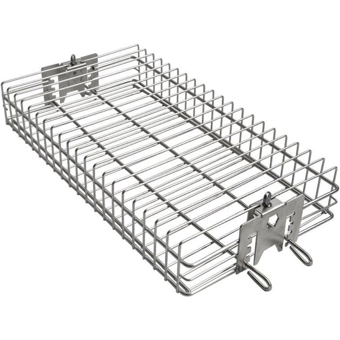 Panier grill plat acier inoxydable tournebroche 8/10/12mm