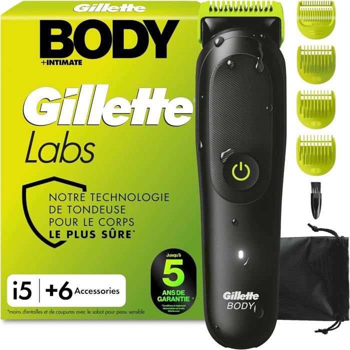 Labs Body + Intimate Tondeuse Homme i5 6 Accessoires Noire