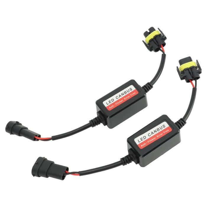 Décodeur LED Phare 2 Pièces - Résistances Anti-Scintillement Canbus H7 - Annuleur D'Erreur PVC