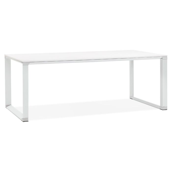 Grand Bureau De Direction Droit Xline En Bois Blanc 200x100 Cm Achat Vente Bureau Grand Bureau De Direction Droi Soldes Sur Cdiscount Des Le 20 Janvier Cdiscount