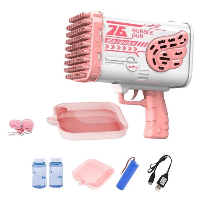 Pistolet à bulles à 12 trous - Solution à bulles - Fonctionne avec piles - Pour enfants - Pour Pistolet à bulles à 12 trous - Solution à bulles - Fonctionne avec piles - Pour enfants - Pour