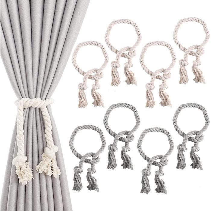 2pcsretro Embrasses De Rideau Tressées Feuille Forme Corde De Retenue De Rideau À La Main Corde Embrasses De Rideaux Corde De Coton Attaches De Rideaux Accessoires Décoratifs