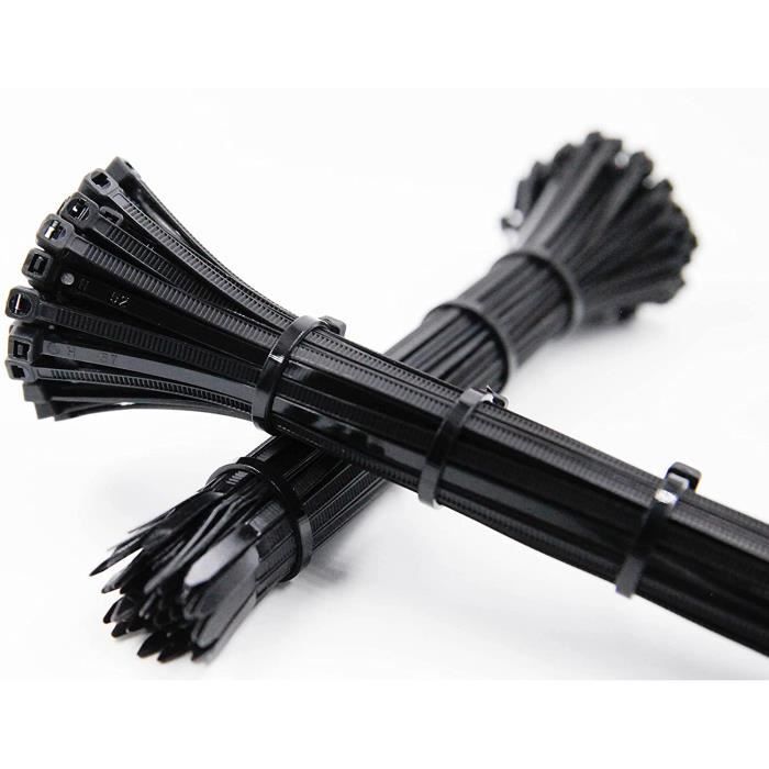 Cable management, Collier de serrage en polyamide noir 3.6 mm x 200 mm  fixation electrique plastique serre cable attache manage[45] - Cdiscount  Bricolage