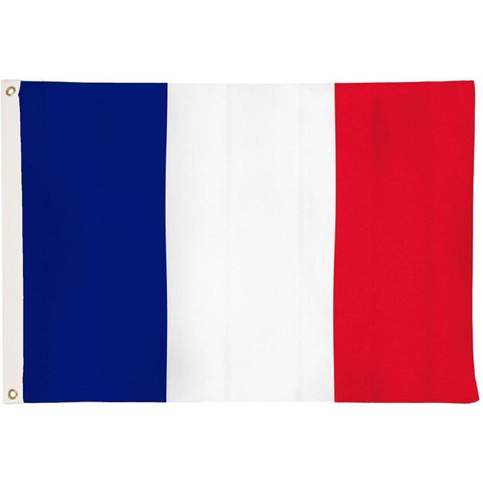 Drapeaux - drapeau de la France avec 2 oeillets métalliques, résistants aux  intempéries - drapeau national français 90 x 150 cm - Cdiscount