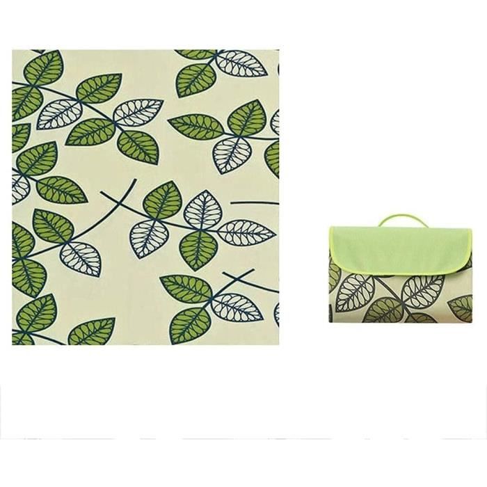 QORVA-Couverture de Plage Anti Sable Tapis Imperméable 210 x 200 cm 4 Coins de Fixation Tapis Natte pour Voyage Camping Randonnée Pique-Nique Vacances