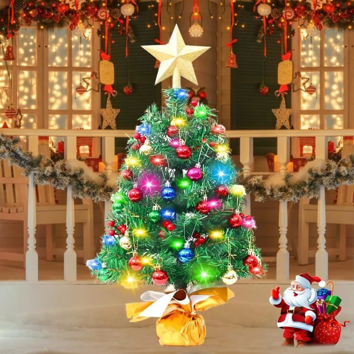 Sapin De Noël Artificiel 120 Cm Vert - 200 Pointes PVC, Montage Rapide, Résistant Au Feu - Avec Support - 4