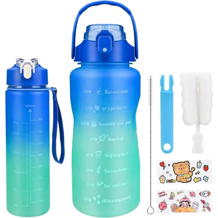 Bedwina Lot De 12 Bouteilles D’Eau 532 Ml – Couleurs Fluo, Sans BPA – Idéal Pour École, Sport, Anniversaire, Été