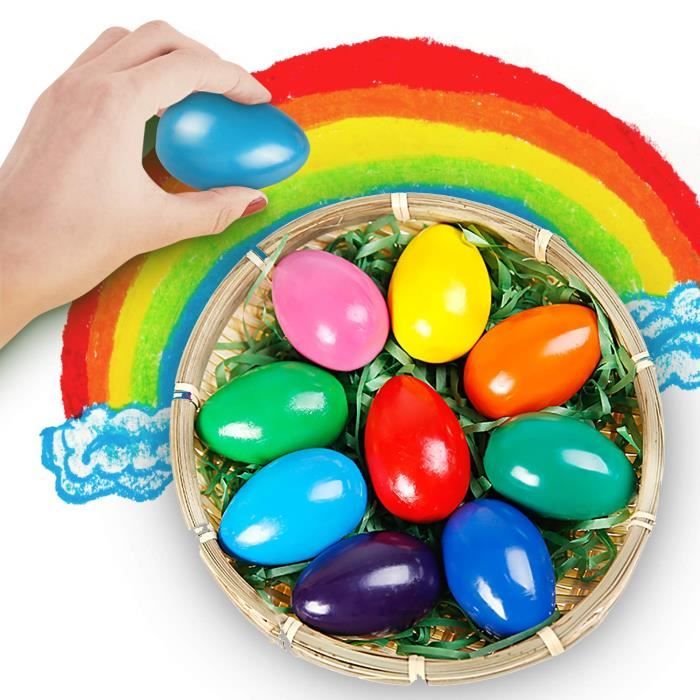 Crayons de Bébé 9 Couleurs Crayola pour Les Tout-Petits Sûreté de Lavage et Non Toxiques Peinture Cire en Forme Doeuf pour Enfants 