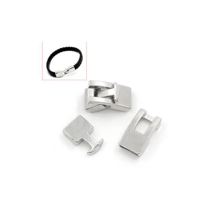 Lot De 100 Fermoirs Coulissants Pour Bracelet + 200 Anneaux Flexibles - Argent - Fabrication Bijoux DIY - 2
