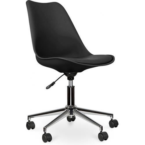 Fauteuil De Bureau Noir Washington Sur Roulettes