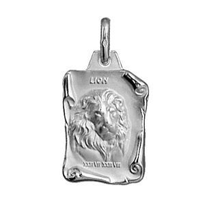 Pendentif - 1001 BIJOUX - Grand parchemin lion - Argent 925/°° - Mixte