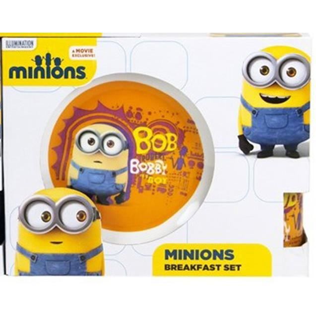 Coffret Repas Enfant Les Minions En Ceramique Cdiscount Puericulture Eveil Bebe