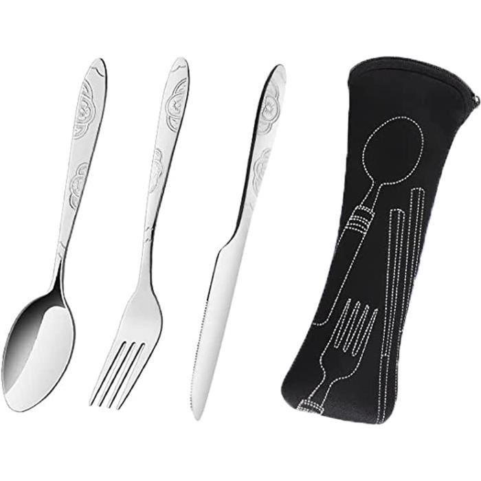 REFORUNG Couverts De Camping En Acier Inoxydable Pour 2 Personnes Voyage Ensemble Couverts Set
