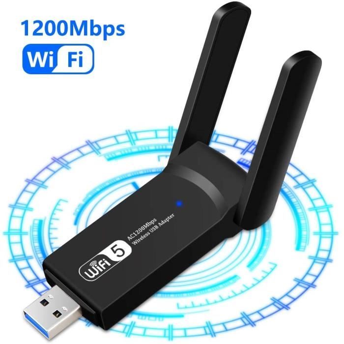 Cle Wifi Ac 1200 Mbps Adaptateur Usb Wifi 5ghz 867mbps 2 4ghz 300mbps Antenne 3dbi Compatible Avec Windows 10 8 1 8 7 Xp Prix Pas Cher Cdiscount