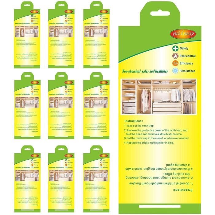 10 pièces piège à Mites vêtements de Protection Contre Les Mites Piège ...