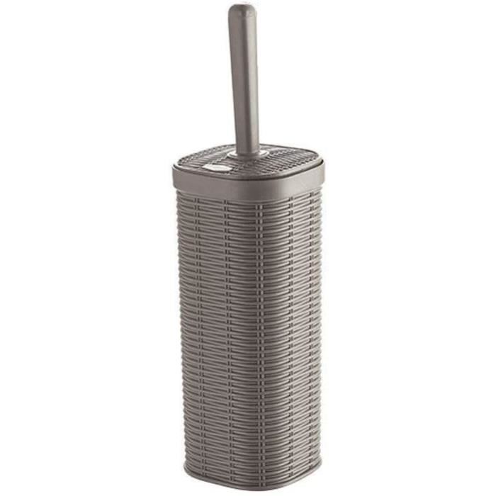 Brosse WC Silicone Avec Support - Double Tête Et Long Manche - Nettoyage Profond 360°